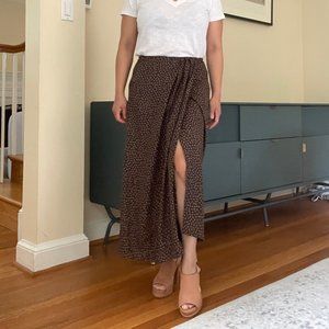 Vince Star Dot Drape Silk Blend Midi Skirt sz 0 - NEVER WORN.